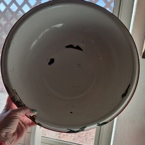 Classic White and Black Ceramic Bowl